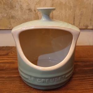 New NWT Le Creuset Rare Sage Salt Keeper Crock Stoneware